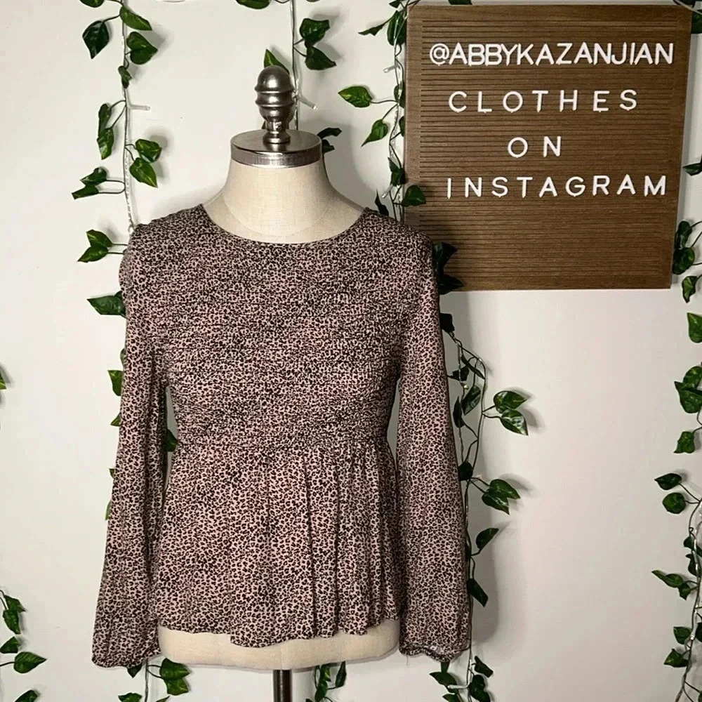 Urban Romantics Leopard Peplum Style Top